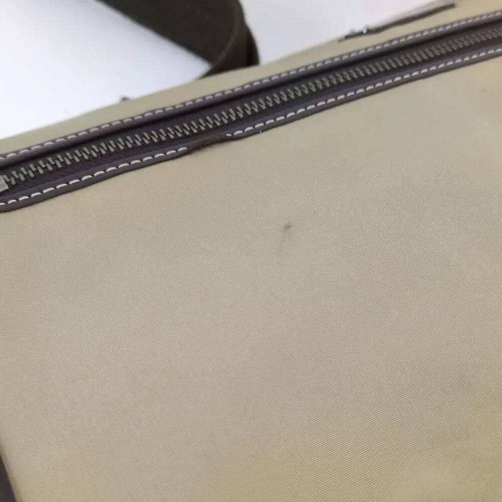 Coach Tan Nylon Messenger Bag‎ F70355 Brown Leather Trim Crossbody 2012 Unisex